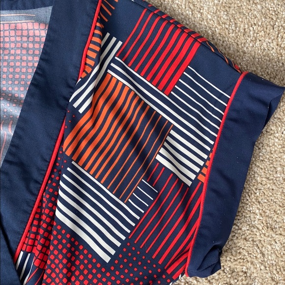 BCBGMaxAzria Navy Blue Pattern Midi Dress - Picture 5 of 8